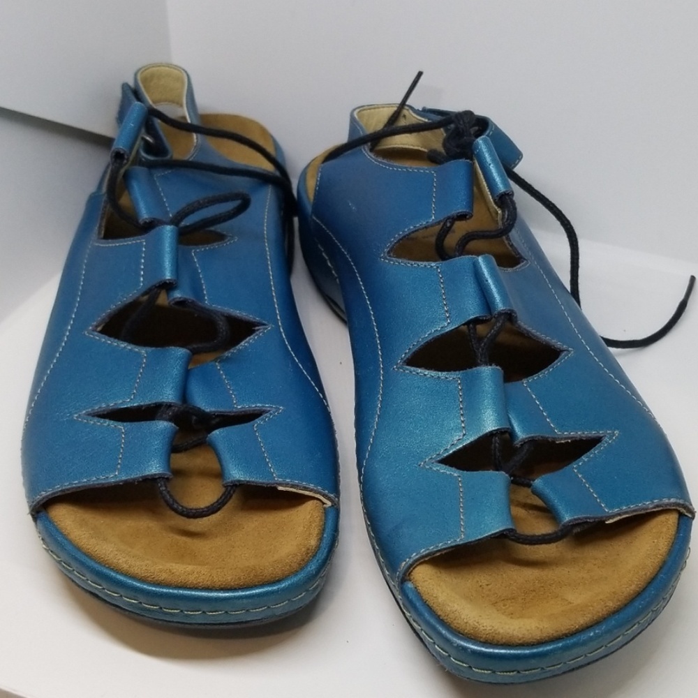 New Wolky 310 kite lace up blue sandals 43